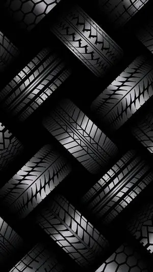 3D Phone Black Tires Patterns