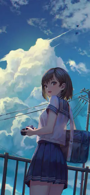 4K Anime IPhone Cute School Girl