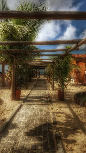 4K iPhone Cobblestone Beach Walkway