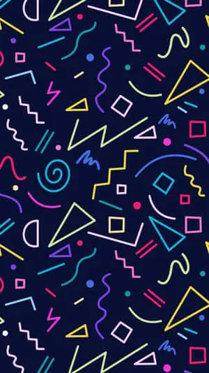 a colorful pattern with geometric shapes