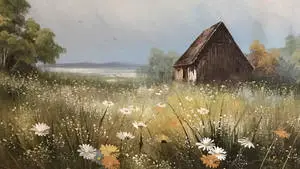Barn Painting Spring iPhone 
