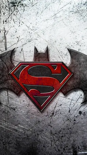 Batman And Superman Symbol iPhone Metallic
