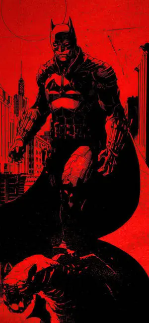 Batman Red And Black Superhero iPhone