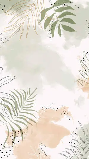 Beige iPhone With Leaves