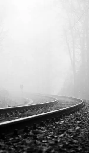 Black And White iPhone Railroad