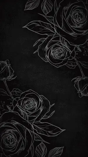 a blackboard with roses on it