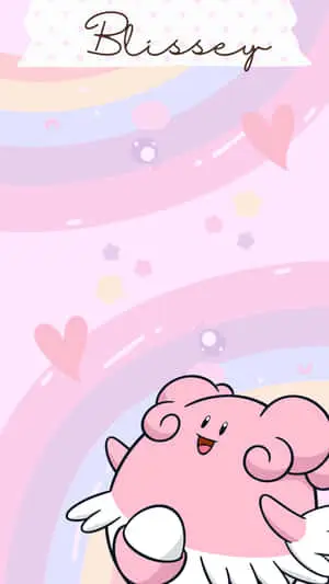 Blissey Cute Pastel Background