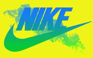 Stylish Blue Nike Sneaker on Abstract Background