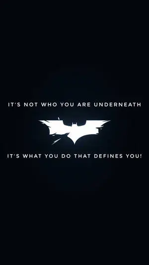 Blue Quote Batman Logo iPhone