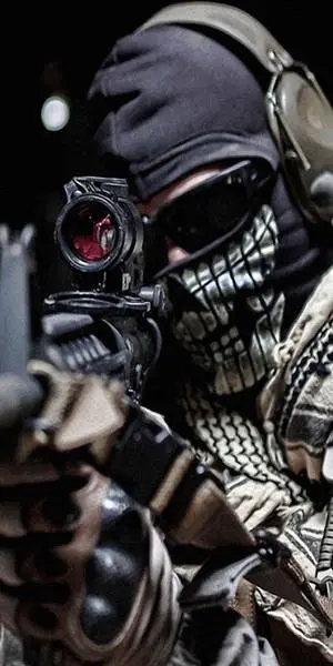 Intense Close-Up of A Sniper Rifle from Call Of Duty on Phone Screen