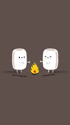 Camping Marshmallows Minimalist Iphone