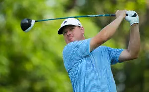 Chad Campbell Holding Golf Club Up 
