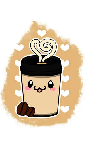 Chibi Coffee Cup Minimalist Iphone