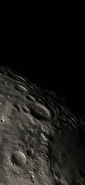 Close Snapshot Of Moon Surface iOS 12