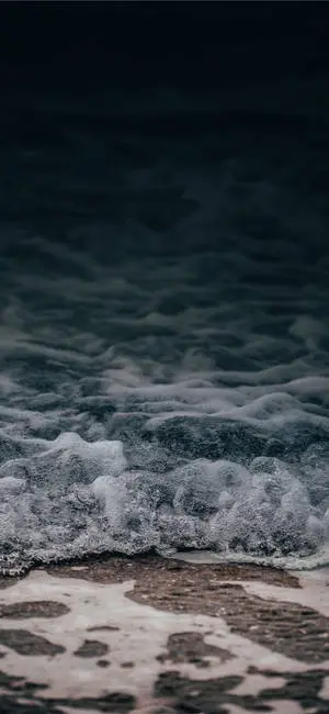 Close-Up Foamy Beach Wave iPhone