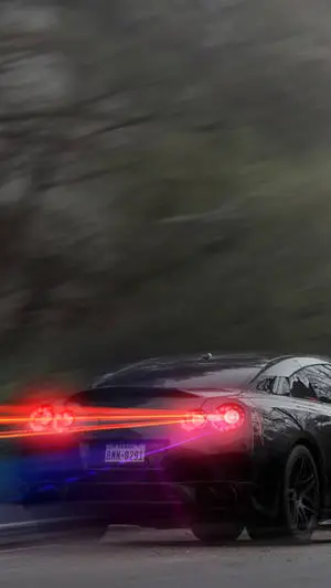 Cloudy Sky With Red Lights 4K Car iPhone