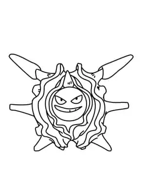 Cloyster Grinning Coloring Page 