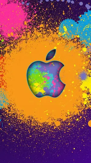 Color Splash Art Apple Logo iPhone
