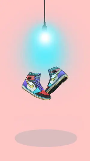 Colorful Cartoon Nike Shoes Light