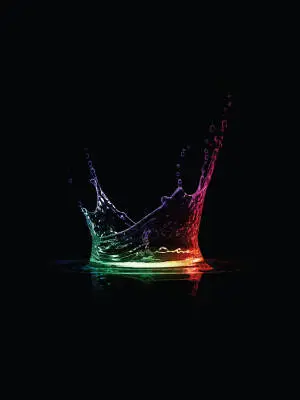 Colorful Watersplash Black 3D