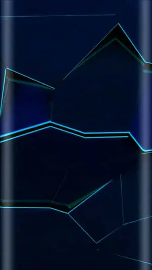 Cool Blue Abstract Iphone with Ideogram Design