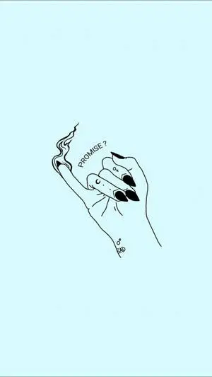 Cute Pastel Blue Aesthetic Hand Art