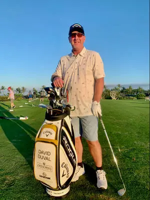 David Duval With His Golf Equipment