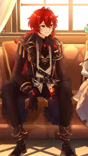 Diluc Sitting Genshin PFP