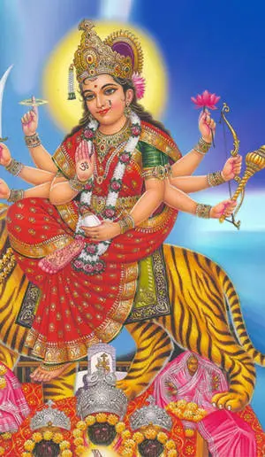 Durga Painting Hindu iPhone