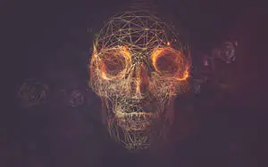 Gold Skull iPhone Background