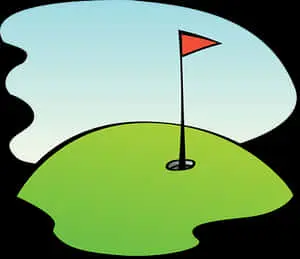 Golf Flagon Green Illustration