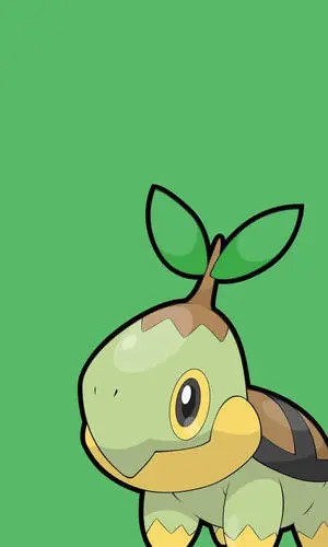Green Turtwig Black Outline