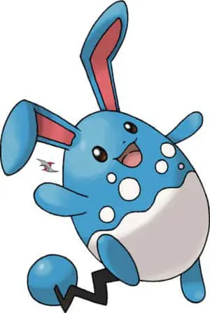 Happy Azumarill White Background 