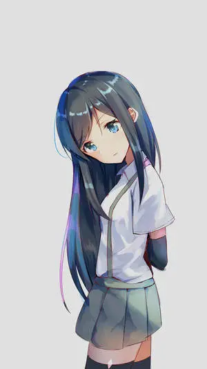 Head Tilt Cute Anime Girl iPhone