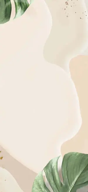 iPhone X Minimal Monstera Leaves Beige Background
