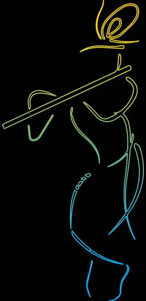 iPhone XR Red Krishna Art 