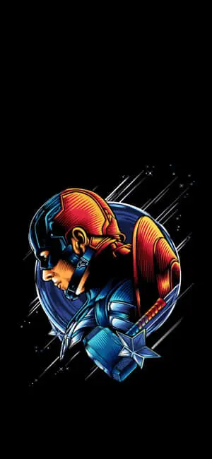 iPhone XS Avengers Background Captain America Digital Art