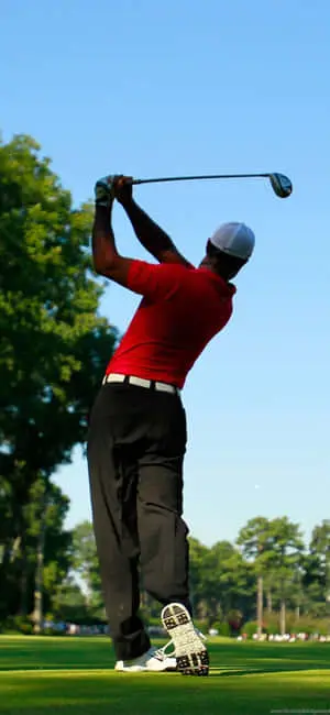 Iphone Xs Golf Background Back View Of Tiger Woods