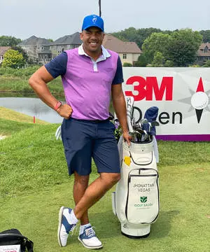 Jhonattan Vegas Standing On Golf Course