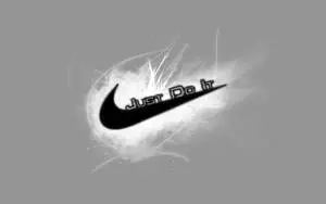 Just Do It Nike Logo Grayscale