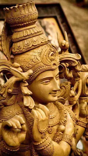 Krishna 3D Brown Figure