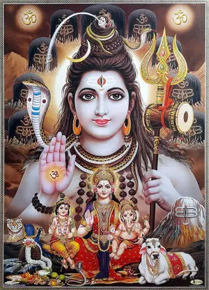Laxmi Narayan Shiva Lakshmi And Animals