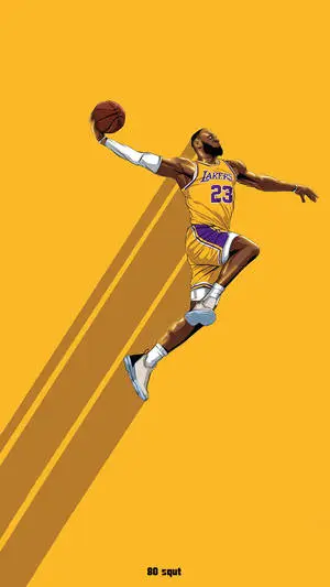Lebron Basketball Dunk Vector Art