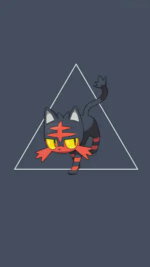 Litten Inside Triangle Graphic