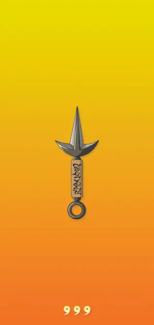Minato's Kunai Plain Yellow Iphone