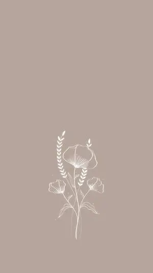 Neutral iPhone Flower Art