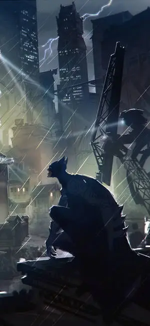 On A Roof Batman Arkham iPhone