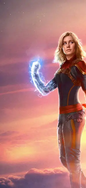 Pastel Background Captain Marvel iPhone