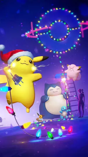 Pikachu iPhone Holiday Background