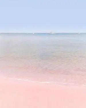 Pink And Blue Beach